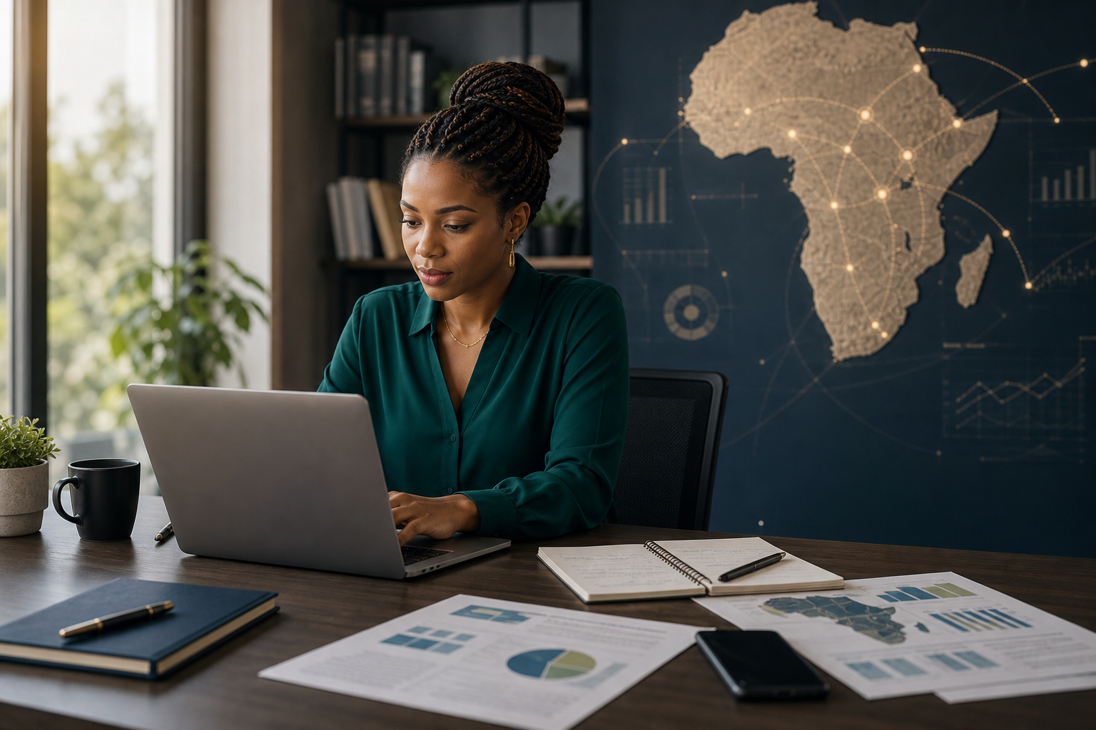 Policy professional sending a collaboration enquiry from a research desk